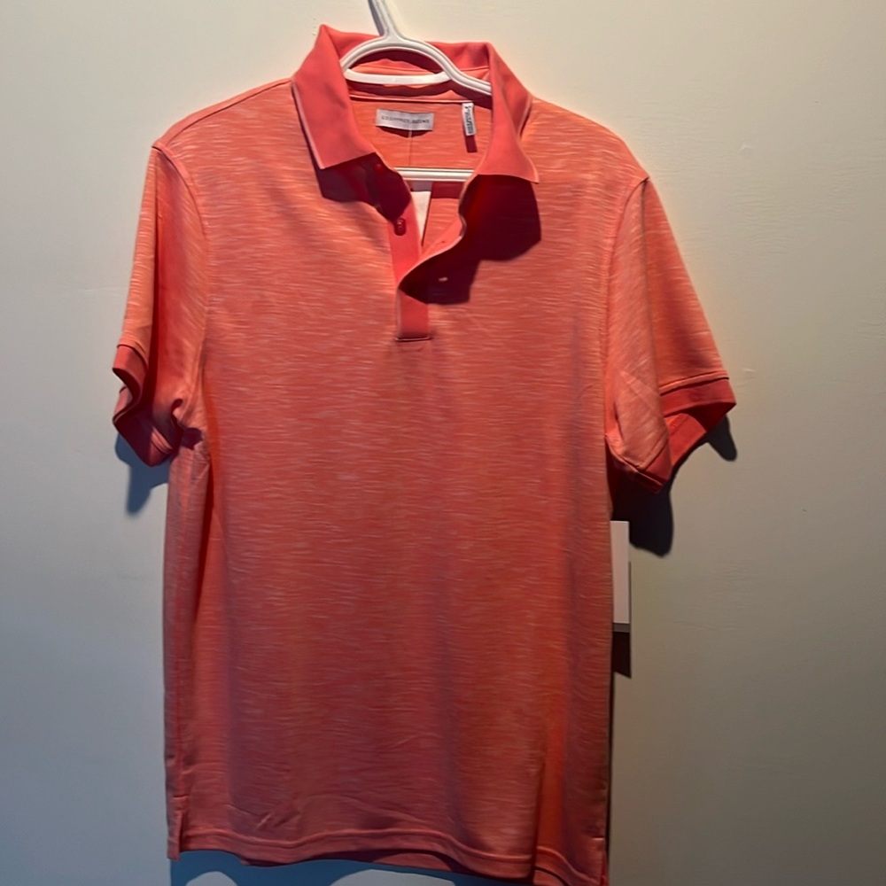 Geoffrey Beene Men’s Polo Coral Twist Sz M